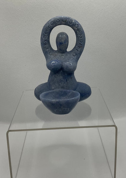 Aventurine (Blue)  Earth Mother with Bowl
